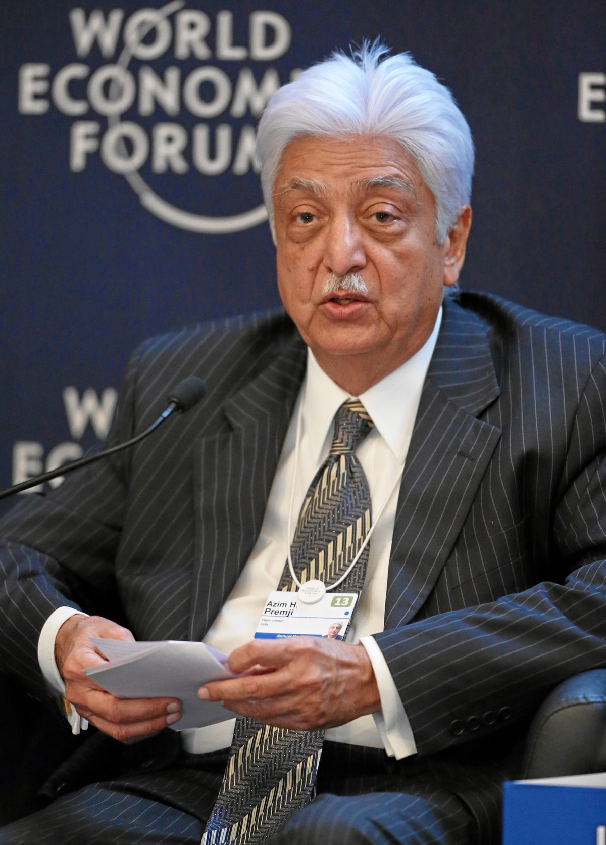 Azim Premji at the World Economic Forum Annual Meeting in Davos, 2013