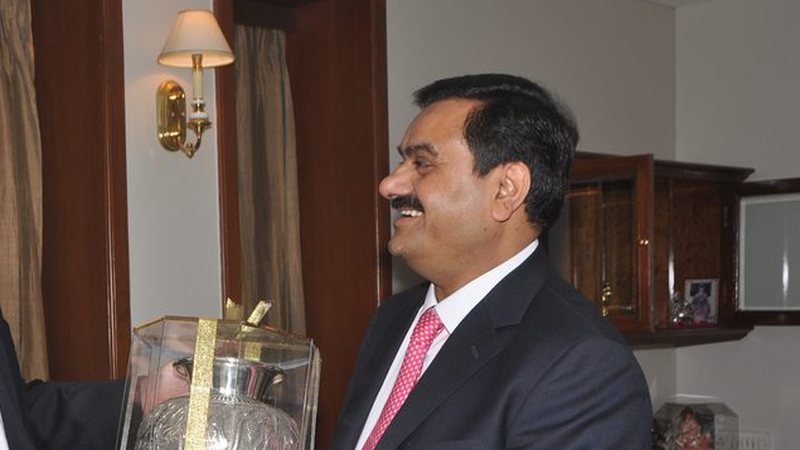 Gautam Adani with then US Ambassador Timothy Roemer at Adani House, Ahmedabad, January 2012