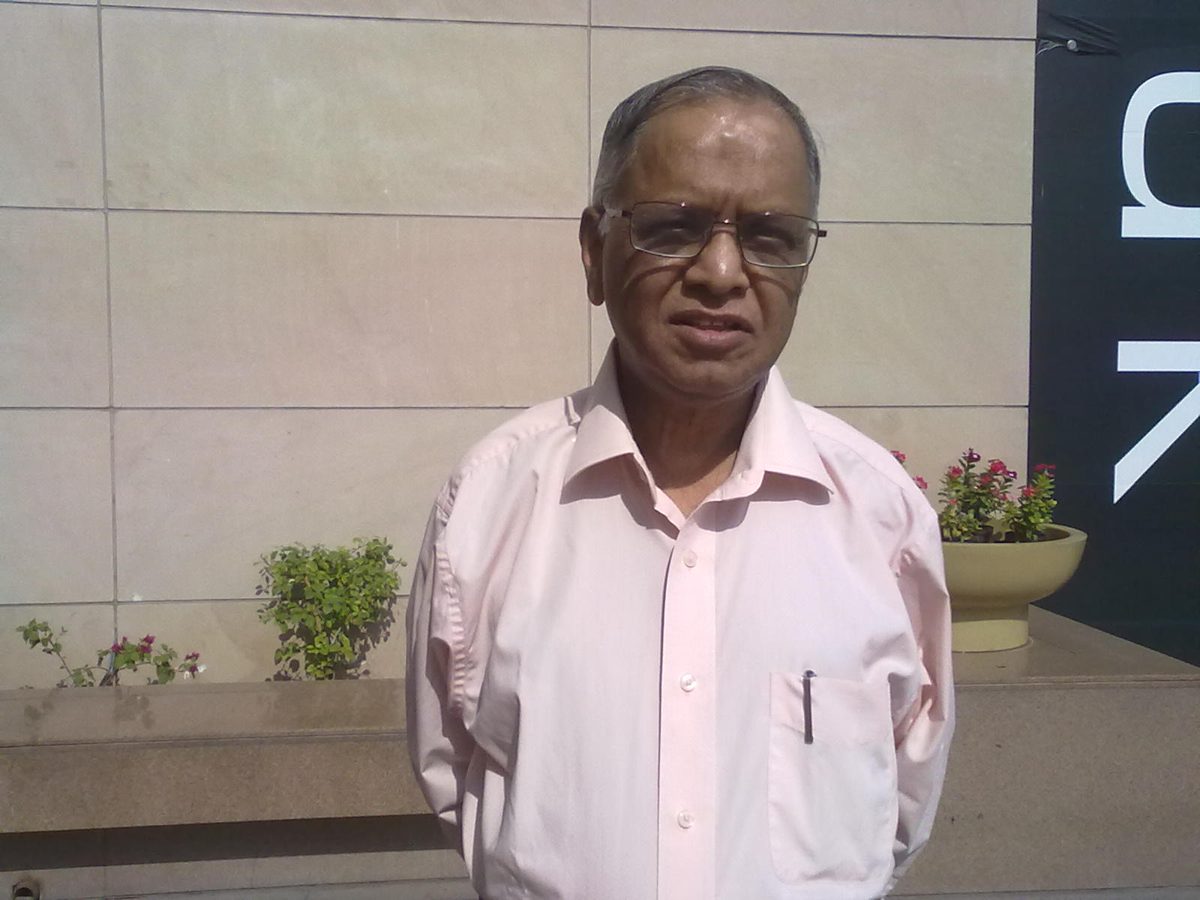 N. R. Narayana Murthy in Ahmedabad, April 2015